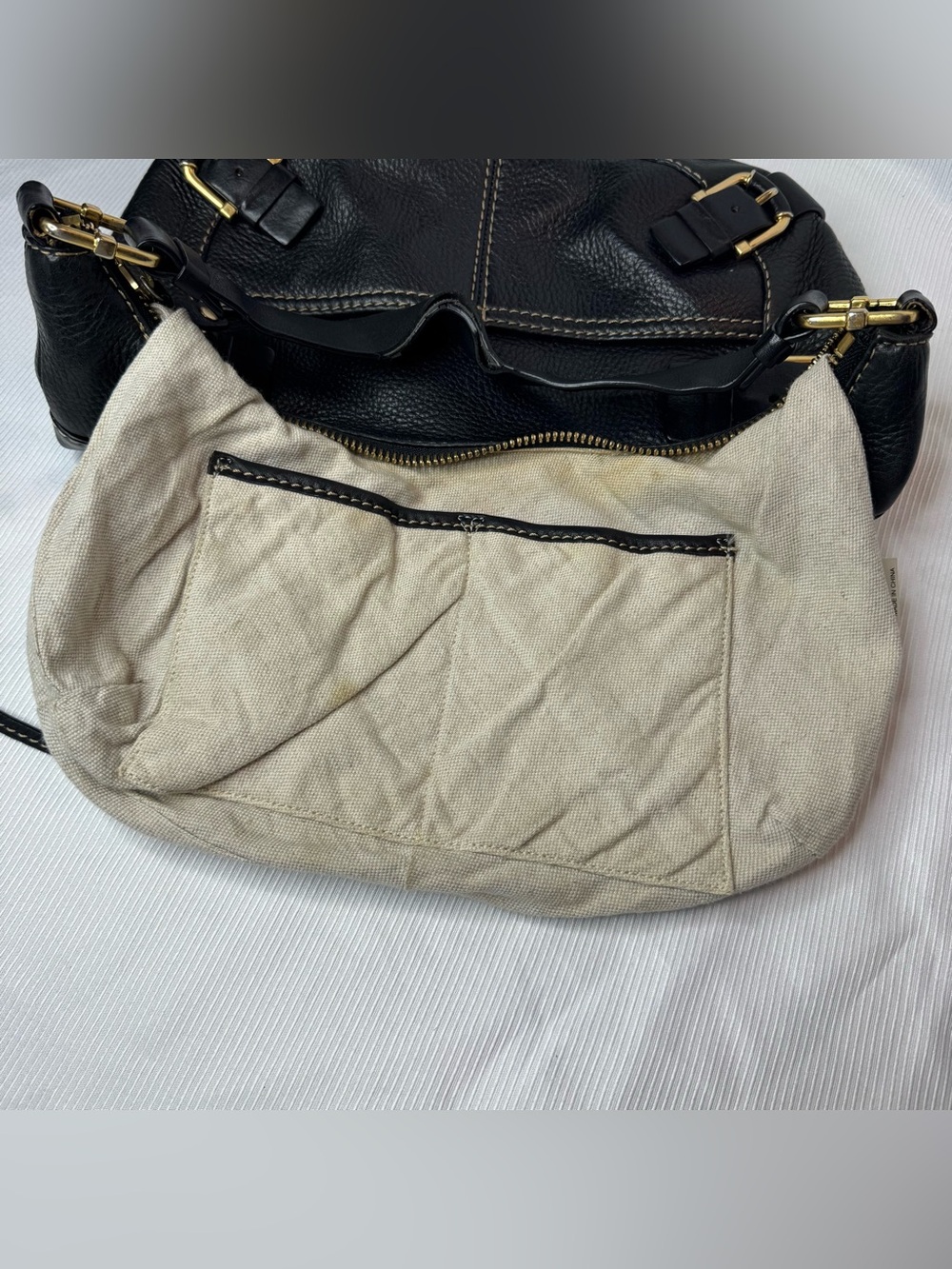 Michael Kors Leather Buckle Hobo Shoulder Bag Handbag - Picture 6 of 8